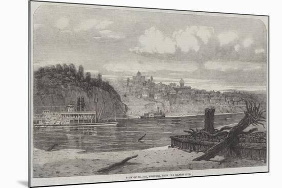 View of St Joe, Missouri, from the Kansas Side-null-Mounted Giclee Print
