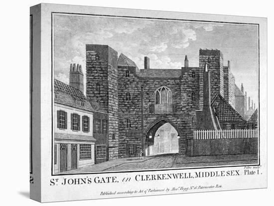 View of St John's Gate, Clerkenwell, London, C1790-John Peltro-Stretched Canvas