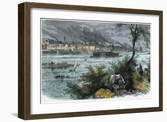 View of St Louis, Missouri, USA, C1880-null-Framed Giclee Print