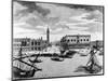 View of St. Mark's Square from the Lagoon, Venice (Engraving)-Francesco Zucchi-Mounted Giclee Print