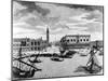 View of St. Mark's Square from the Lagoon, Venice (Engraving)-Francesco Zucchi-Mounted Giclee Print