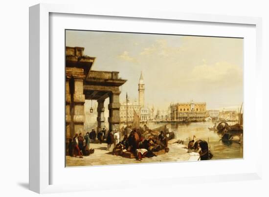 View of St. Marks from the Punta Della Dogana, Venice-Edward Pritchett-Framed Giclee Print