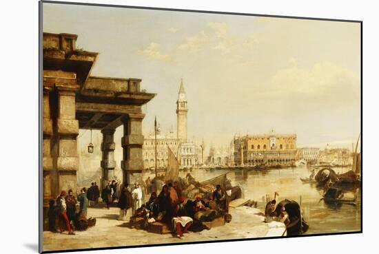 View of St. Marks from the Punta Della Dogana, Venice-Edward Pritchett-Mounted Giclee Print