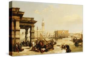 View of St. Marks from the Punta Della Dogana, Venice-Edward Pritchett-Stretched Canvas