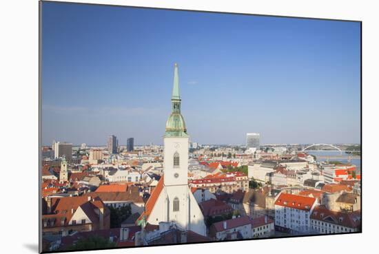 View of St. Martin's Cathedral and City Skyline, Bratislava, Slovakia, Europe-Ian Trower-Mounted Photographic Print