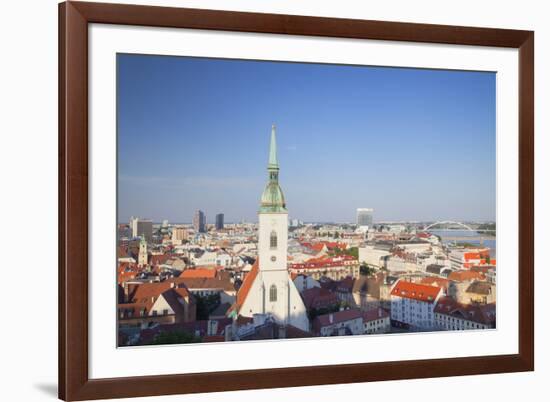 View of St. Martin's Cathedral and City Skyline, Bratislava, Slovakia, Europe-Ian Trower-Framed Photographic Print