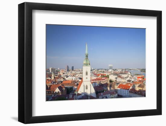 View of St. Martin's Cathedral and City Skyline, Bratislava, Slovakia, Europe-Ian Trower-Framed Photographic Print