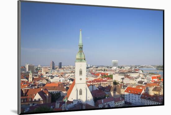View of St. Martin's Cathedral and City Skyline, Bratislava, Slovakia, Europe-Ian Trower-Mounted Photographic Print