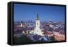 View of St Martin's Cathedral and City Skyline, Bratislava, Slovakia-Ian Trower-Framed Stretched Canvas