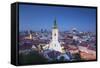 View of St Martin's Cathedral and City Skyline, Bratislava, Slovakia-Ian Trower-Framed Stretched Canvas