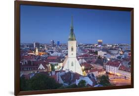 View of St Martin's Cathedral and City Skyline, Bratislava, Slovakia-Ian Trower-Framed Photographic Print