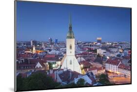 View of St Martin's Cathedral and City Skyline, Bratislava, Slovakia-Ian Trower-Mounted Photographic Print