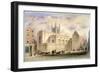 View of St Mary Aldermary with a Street Scene in Watling Street, City of London, C1850-null-Framed Giclee Print