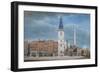 View of St. Michael Church, Crooked Lane, London, Designed by Christopher Wren, During…-George The Elder Scharf-Framed Giclee Print