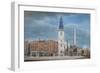 View of St. Michael Church, Crooked Lane, London, Designed by Christopher Wren, During…-George The Elder Scharf-Framed Giclee Print