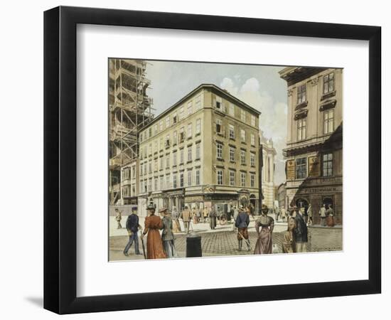 View of St Michael Square in Vienna, 1892-Franz Rottenkamp-Framed Giclee Print