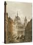 View of St. Paul's Cathedral from Ludgate Hill, 1852-null-Stretched Canvas