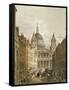 View of St. Paul's Cathedral from Ludgate Hill, 1852-null-Framed Stretched Canvas