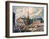 View of St. Paul's Chapel and the Broadway Stages, New York-null-Framed Giclee Print