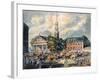 View of St. Paul's Chapel and the Broadway Stages, New York-null-Framed Giclee Print