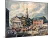 View of St. Paul's Chapel and the Broadway Stages, New York-null-Mounted Giclee Print