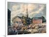 View of St. Paul's Chapel and the Broadway Stages, New York-null-Framed Giclee Print