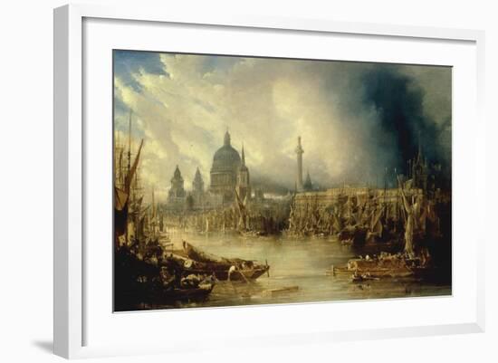 View of St Paul's from the Thames-John Gendall-Framed Giclee Print