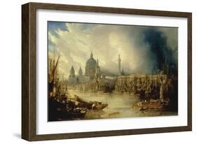 View of St Paul's from the Thames-John Gendall-Framed Giclee Print