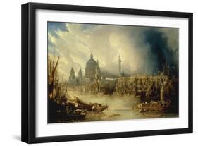 View of St Paul's from the Thames-John Gendall-Framed Giclee Print