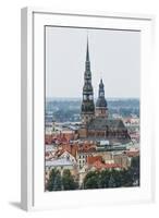 View of St. Peter Church from the Latvian Academy of Science Building-Massimo Borchi-Framed Photographic Print