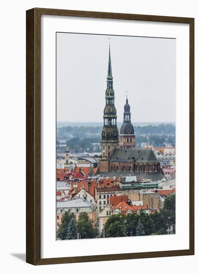 View of St. Peter Church from the Latvian Academy of Science Building-Massimo Borchi-Framed Photographic Print