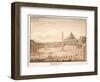 View of St. Peter's Basilica in the Vatican, Built on the Ruins of the Circus of Nero, 1833-Agostino Tofanelli-Framed Premium Giclee Print