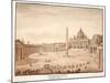 View of St. Peter's Basilica in the Vatican, Built on the Ruins of the Circus of Nero, 1833-Agostino Tofanelli-Mounted Giclee Print