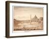 View of St. Peter's Basilica in the Vatican, Built on the Ruins of the Circus of Nero, 1833-Agostino Tofanelli-Framed Giclee Print