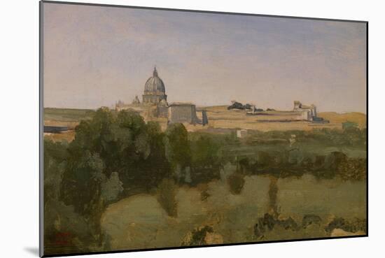 View of St. Peter'S, Rome, 1826-Jean-Baptiste-Camille Corot-Mounted Giclee Print