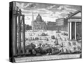 View of St. Peter's, Rome-Giovanni Battista Piranesi-Stretched Canvas