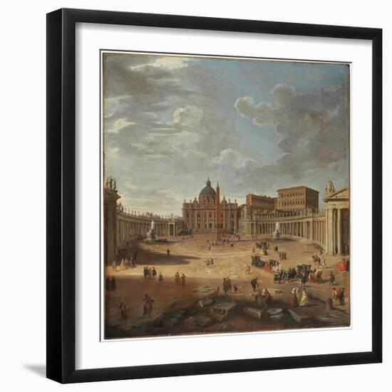 View of St. Peter's Square, Rome-Giovanni Paolo Pannini-Framed Giclee Print