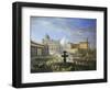 View of St Peter's Square with Military Parade Rome Italy-Michelangelo Pacetti-Framed Premium Giclee Print