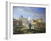 View of St Peter's Square with Military Parade Rome Italy-Michelangelo Pacetti-Framed Giclee Print