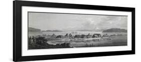 View of St Pierre and St Paul Village and Port, Engraving Based on Drawing by John Webber-null-Framed Giclee Print