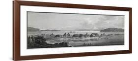 View of St Pierre and St Paul Village and Port, Engraving Based on Drawing by John Webber-null-Framed Giclee Print