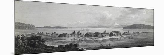 View of St Pierre and St Paul Village and Port, Engraving Based on Drawing by John Webber-null-Mounted Giclee Print