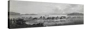 View of St Pierre and St Paul Village and Port, Engraving Based on Drawing by John Webber-null-Stretched Canvas