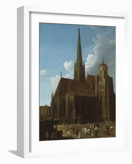 View of St. Stephens Cathedral, Vienna-Eugène Boudin-Framed Giclee Print