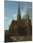 View of St. Stephens Cathedral, Vienna-Eugène Boudin-Mounted Giclee Print