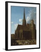 View of St. Stephens Cathedral, Vienna-Eugène Boudin-Framed Giclee Print