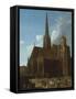 View of St. Stephens Cathedral, Vienna-Eugène Boudin-Framed Stretched Canvas