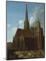 View of St. Stephens Cathedral, Vienna-Eugène Boudin-Mounted Giclee Print