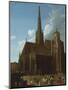 View of St. Stephens Cathedral, Vienna-Eugène Boudin-Mounted Giclee Print