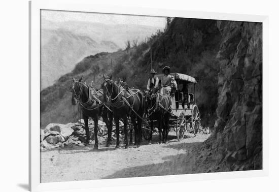 View of Stagecoach Cape Horn Near Chelan Canyon - Lake Chelan, WA-Lantern Press-Framed Art Print